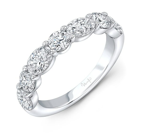 18K White Gold Diamond Half-Anniversary Band