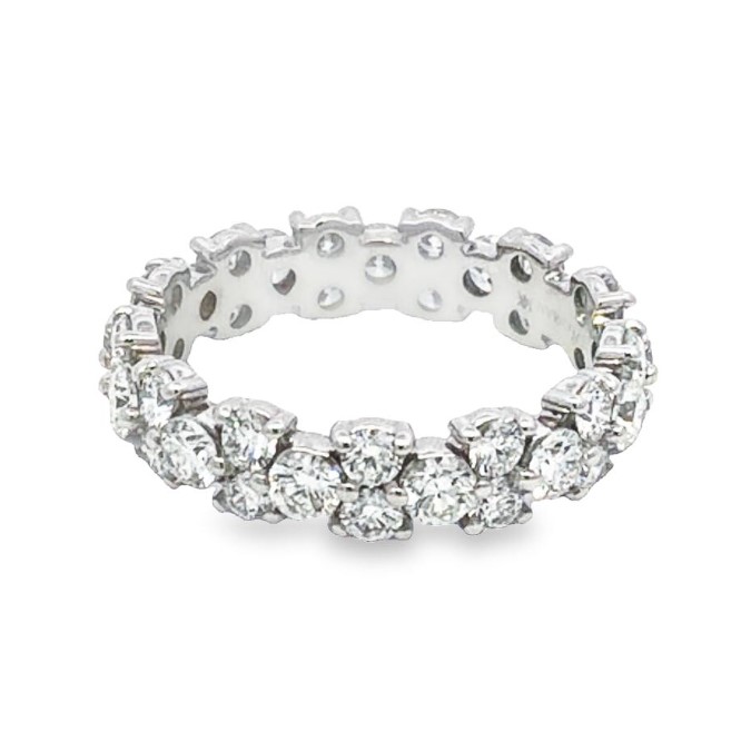 14K White Gold Eternity Band with 39 Round Diamonds 2.52 Tcw F-G VS