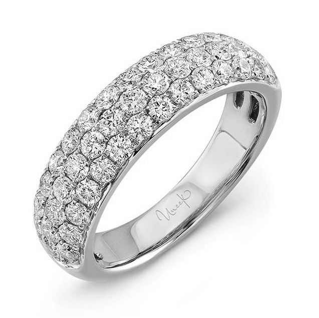 14K White Gold Diamond Half Anniversary Band