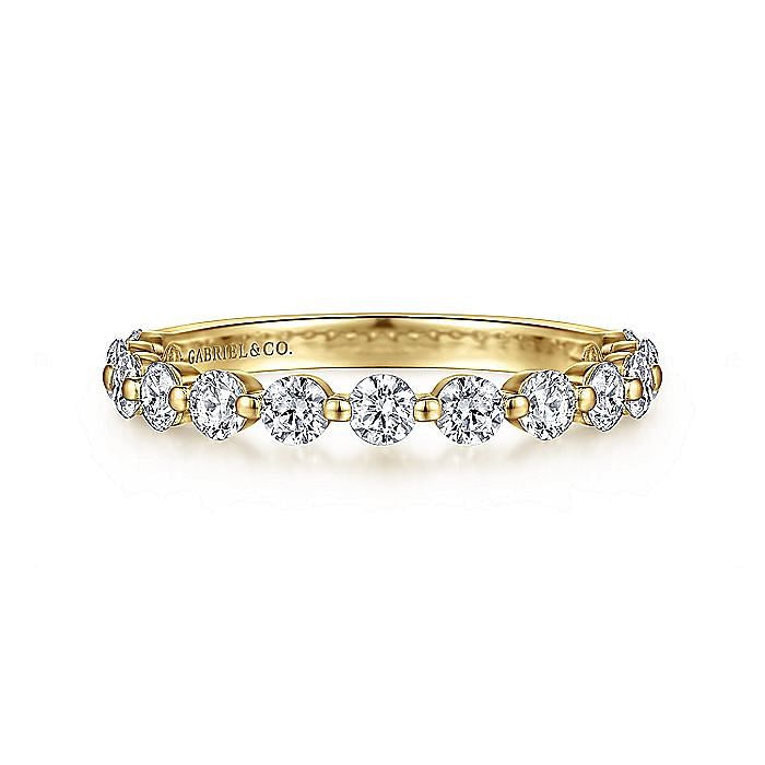 Gabriel & Co.14K Yellow Gold Diamond Anniversary Band