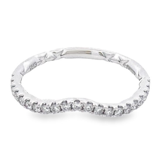 A. Jaffe 14K White Gold Diamond Contour Anniversary Band