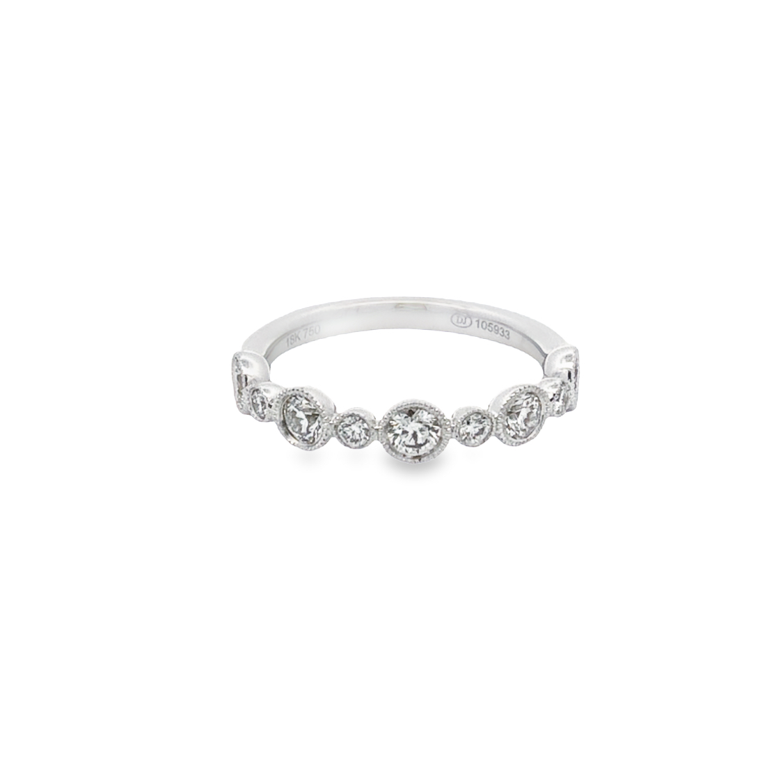 18K White Gold Diamond Anniversary Band