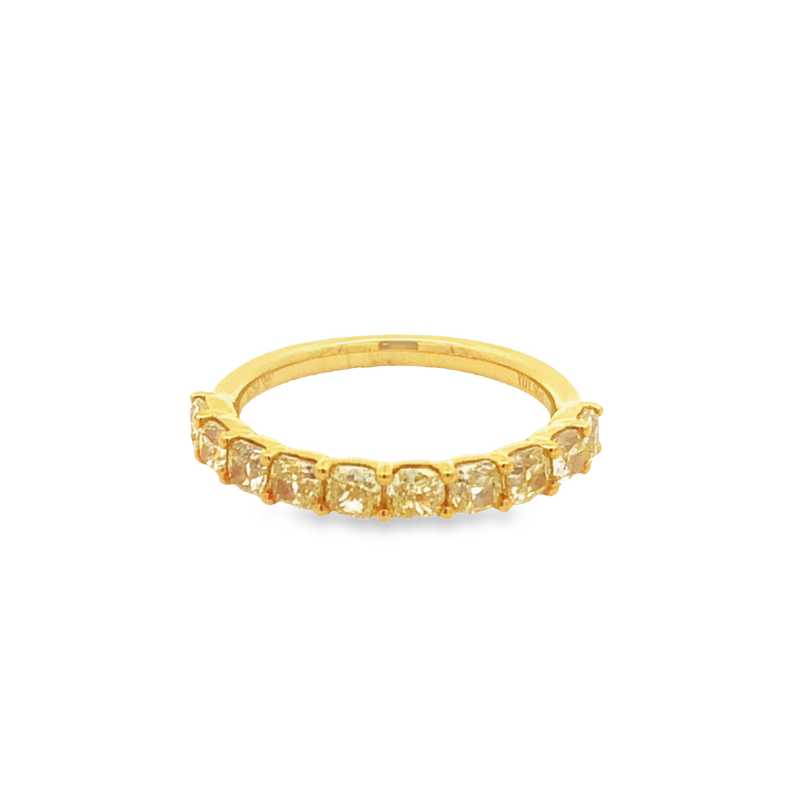 18K Yellow Gold Yellow Diamond Anniversary Band