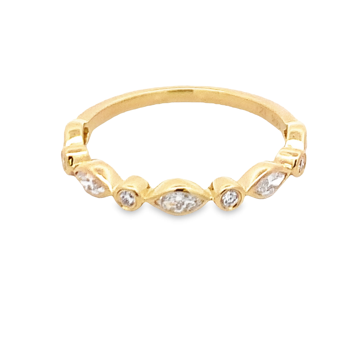 14K Yellow Gold Diamond Anniversary Band