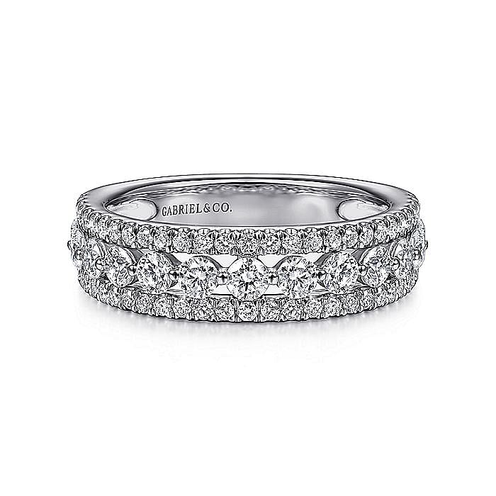 Gabriel & Co. 14K White Gold Dimaond Anniversary Band