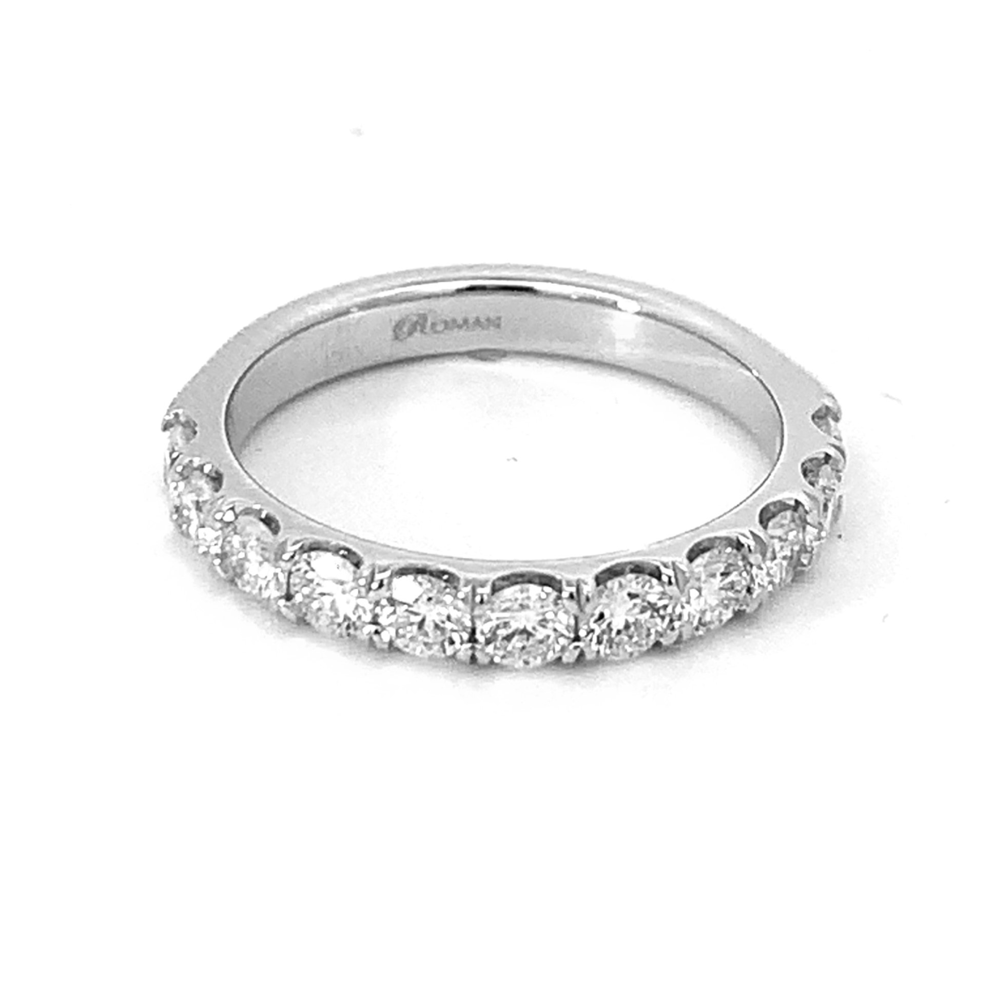 14K White Gold Diamond Anniversary Band