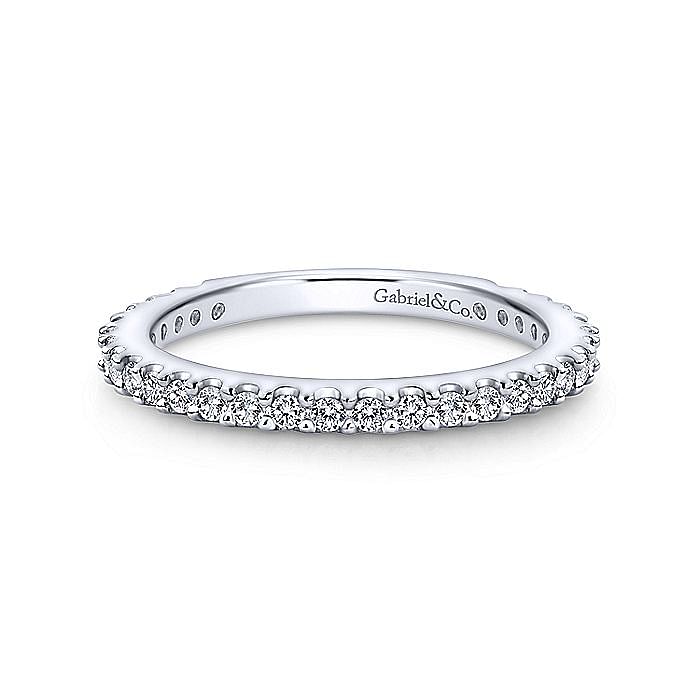 Gabriel 14K White Gold Diamond Anniversary Band