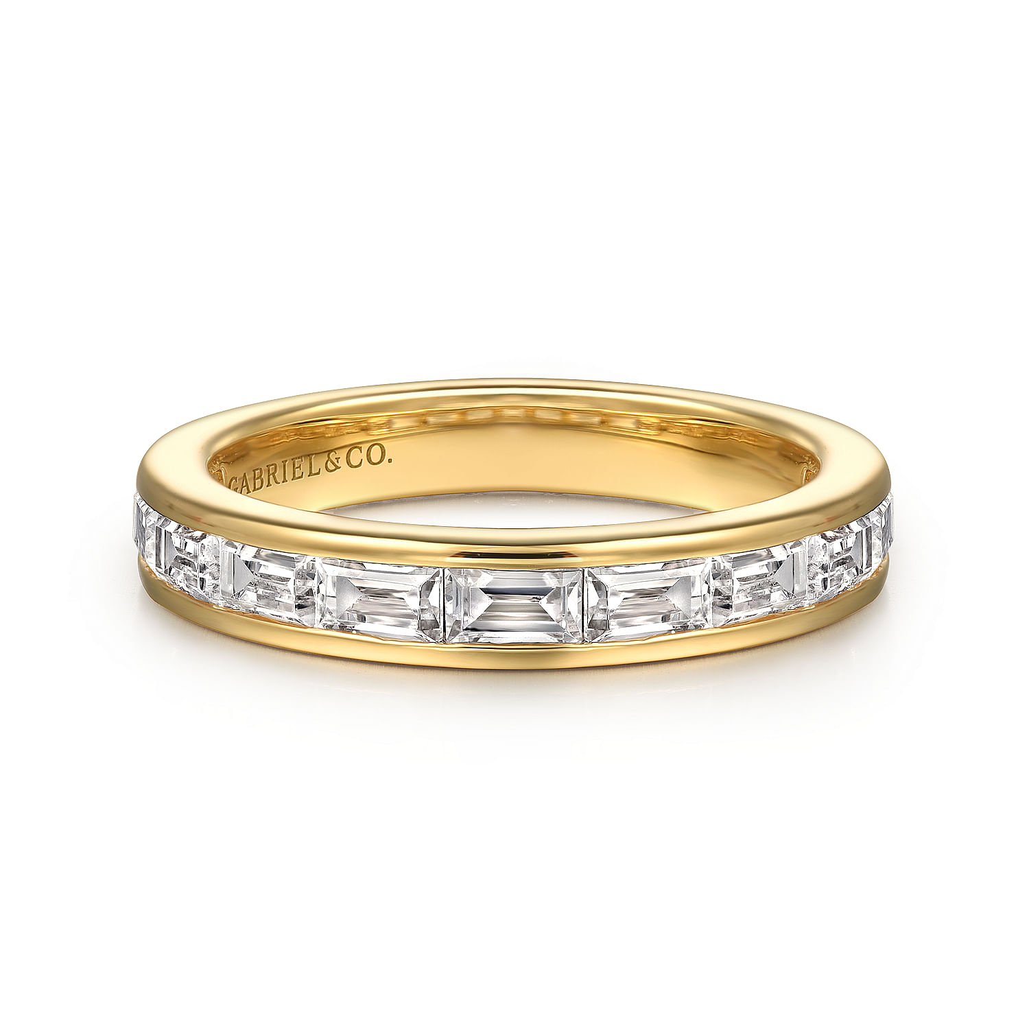 Gabriel & Co. 14K Yellow Gold Channel Baguette Anniversary Band