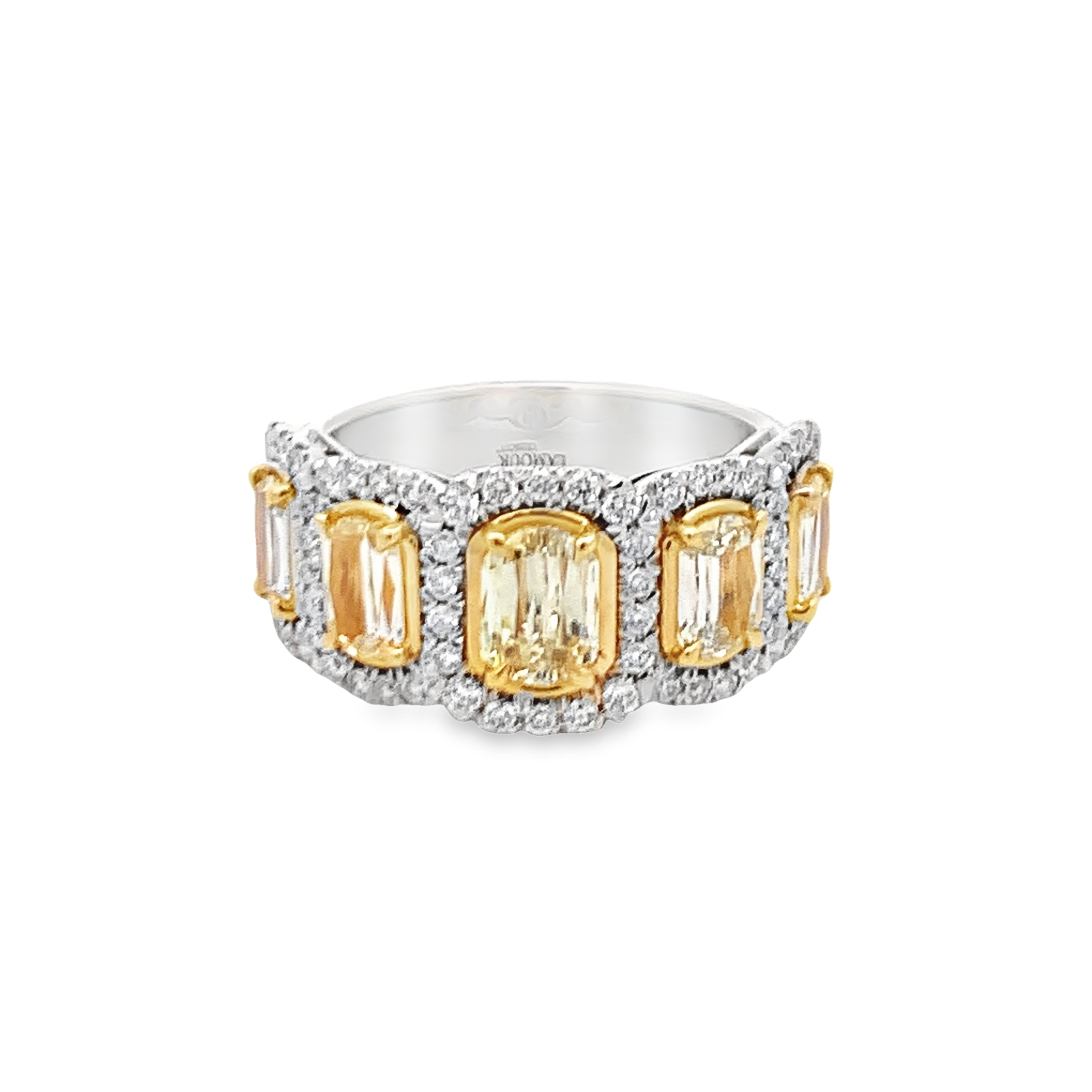 Christopher Designs 18K Two Tone Diamond Ring