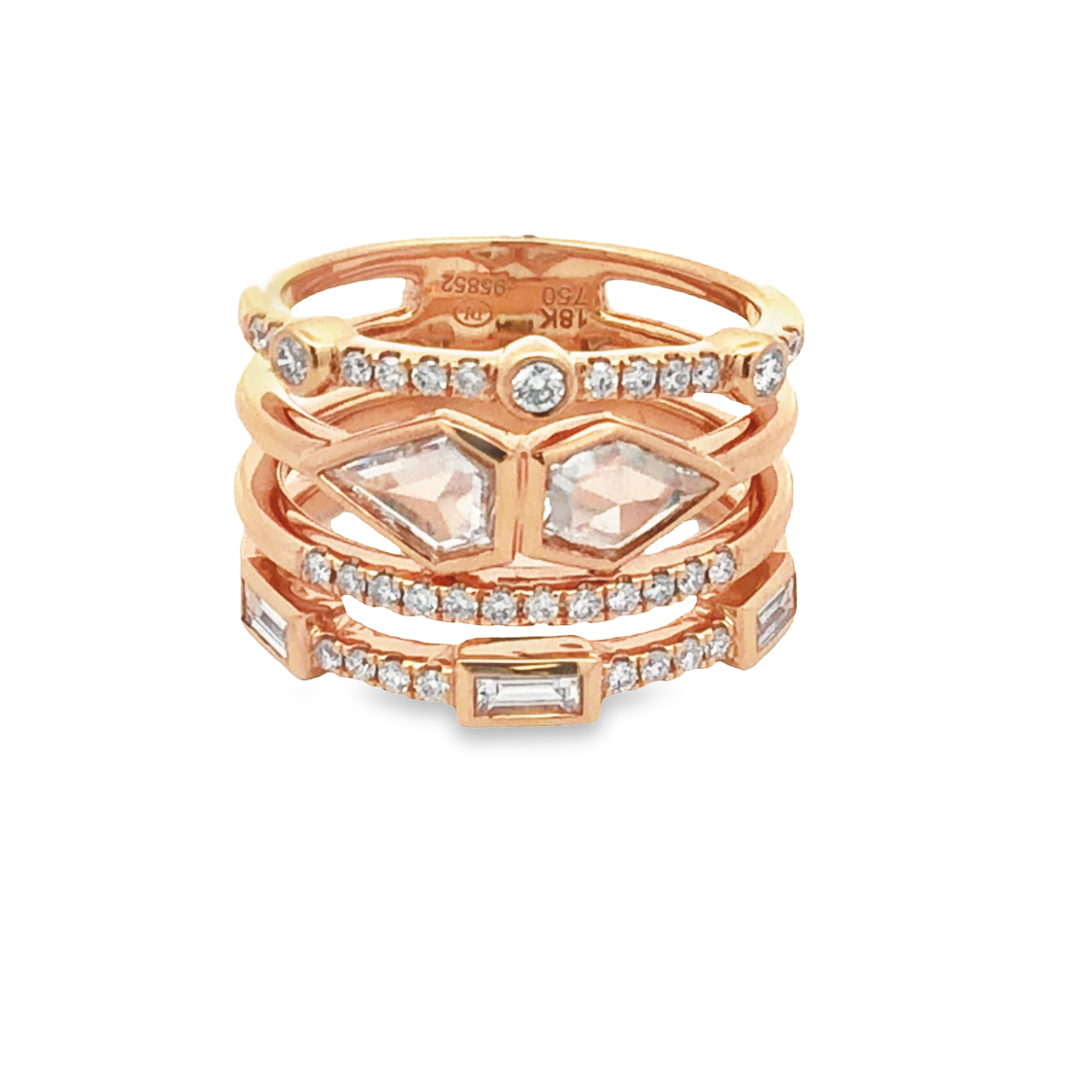 Pink Diamond 18K Rose Gold Diamond Fashion Ring