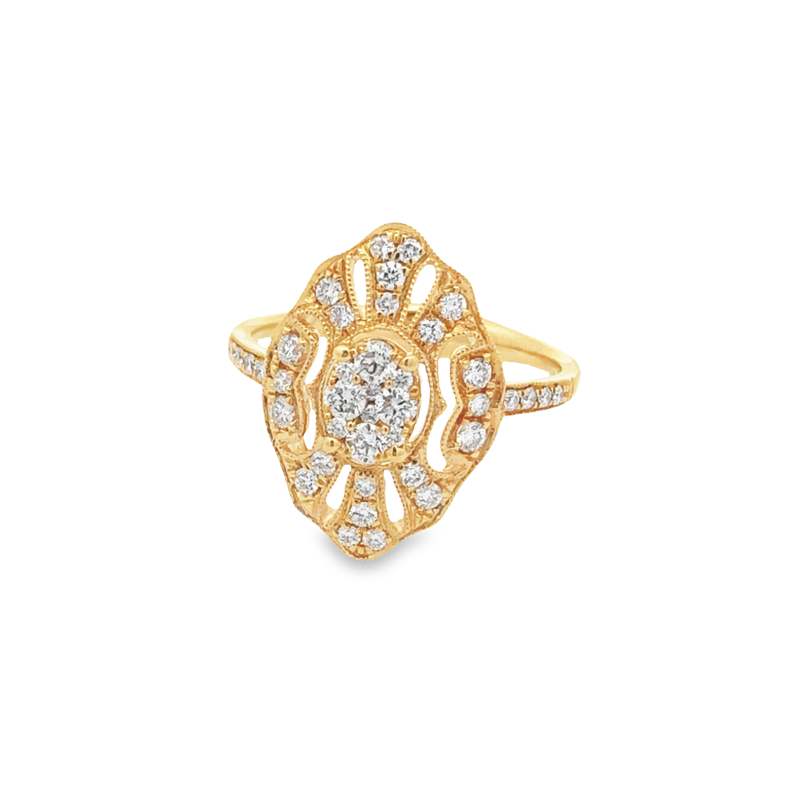 18K Yellow Gold Diamond Ring