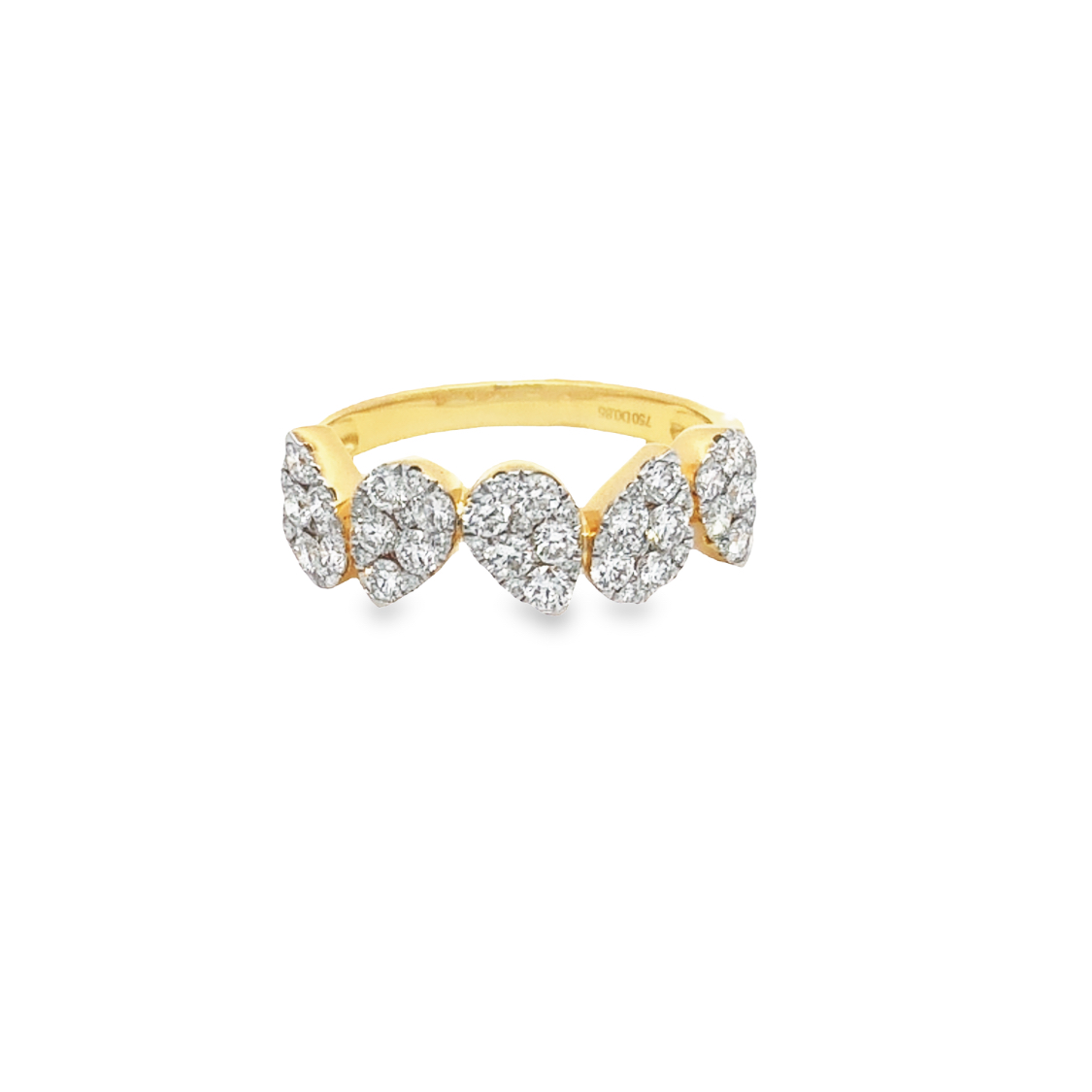 18K Yellow Gold Diamond Fashion Ring