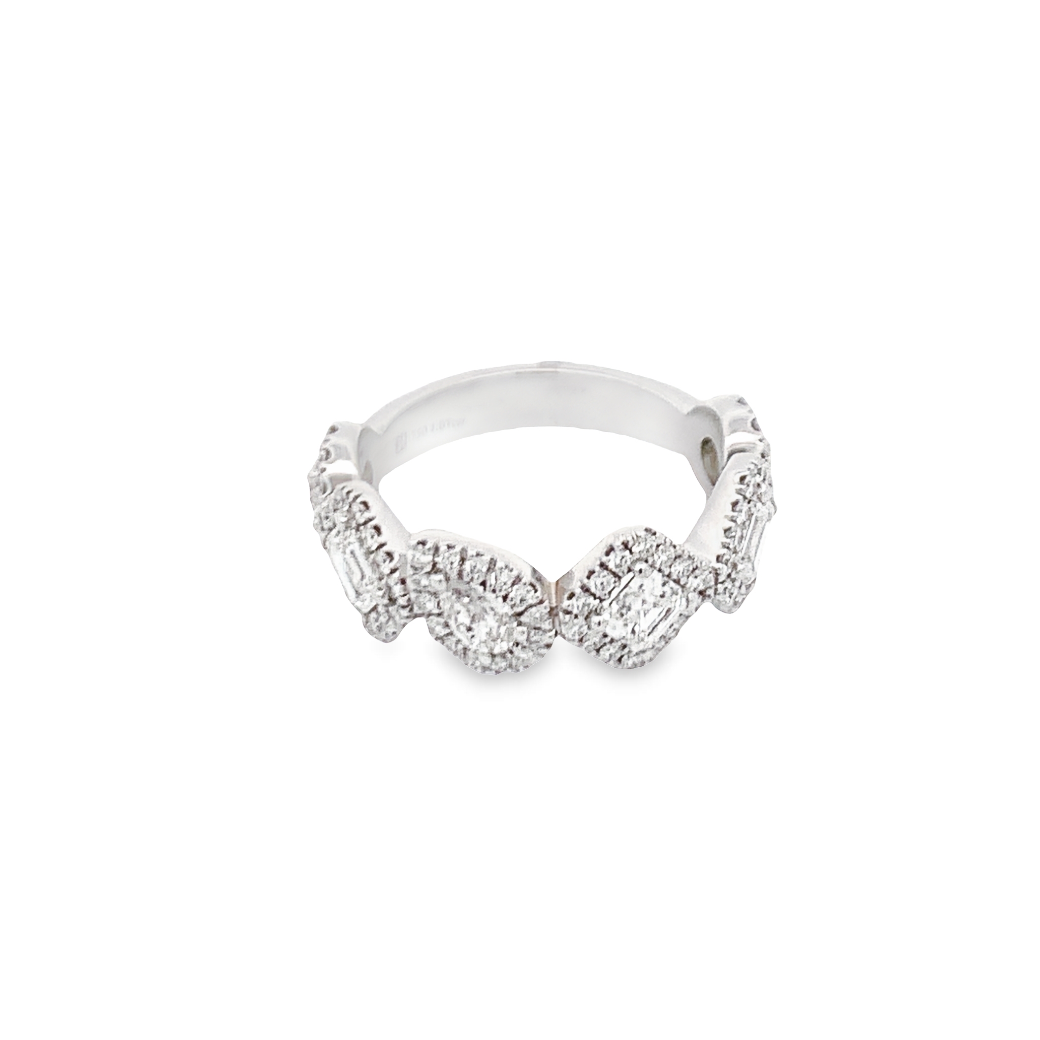 Norman Silverman 18K White Gold Fancy Cut Diamond Ring