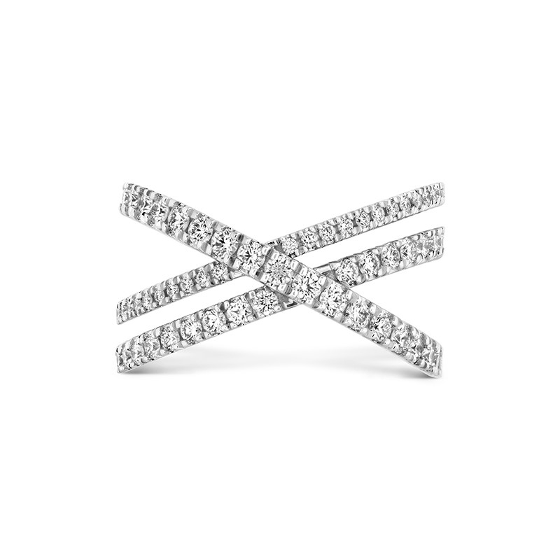 Hearts on Fire 18K White Gold Diamond Harley Wrap Power Band Ring
