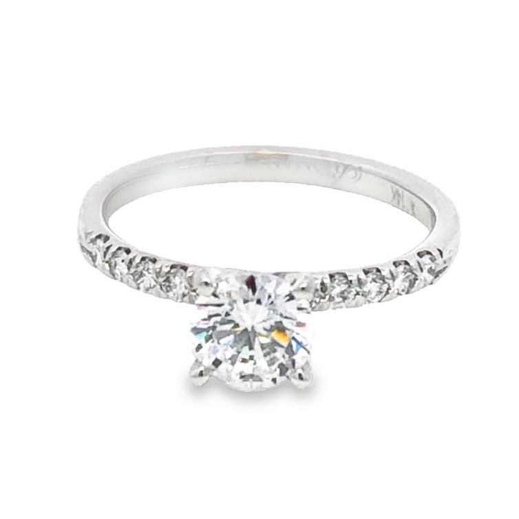 Romanza 14K White Gold Diamond Engagement Ring Setting