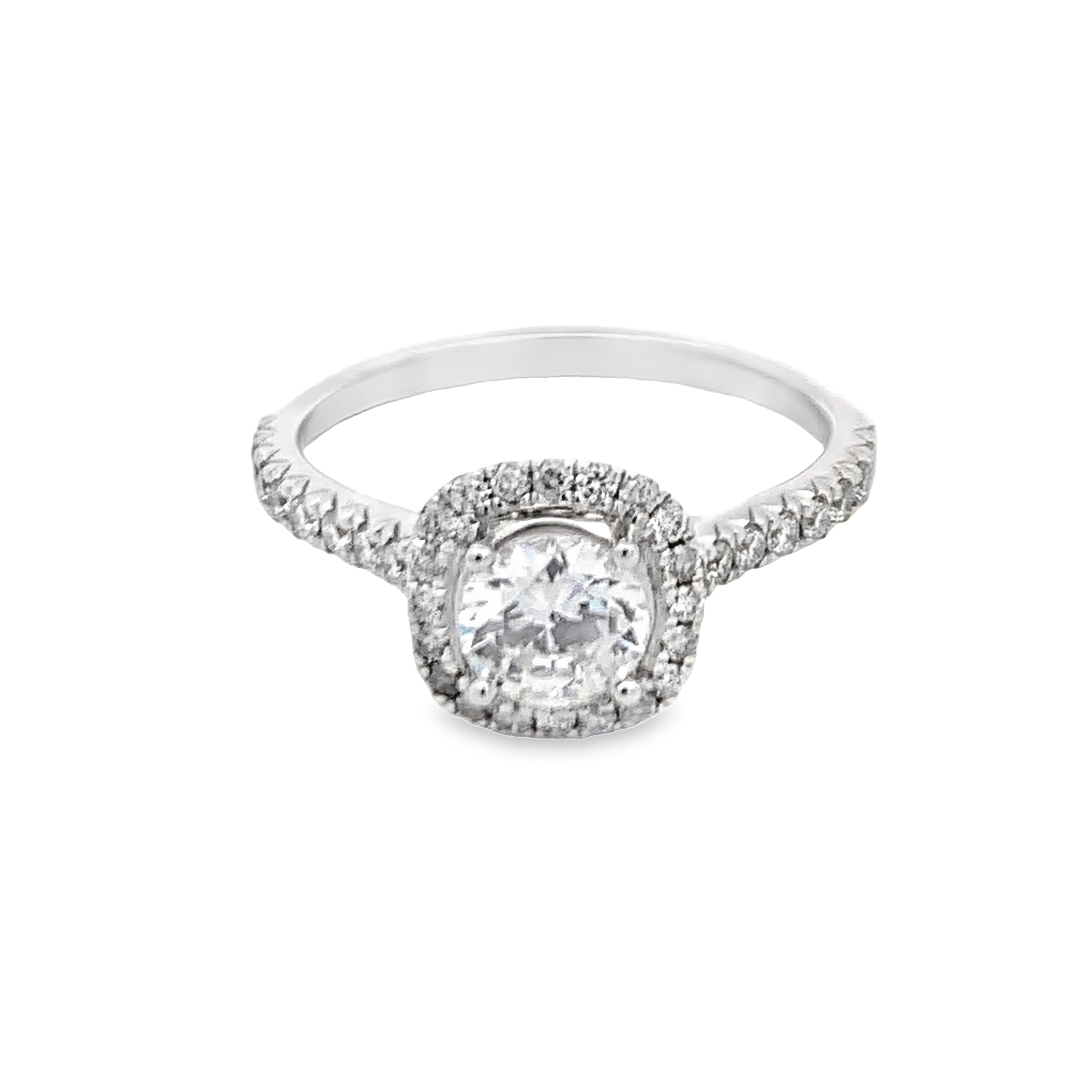 14K White Gold Diamond Semi Mount Ring