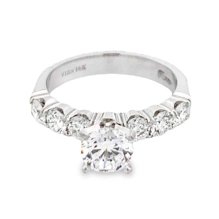 Romanza 14K White Gold Diamond Semi Mount Ring