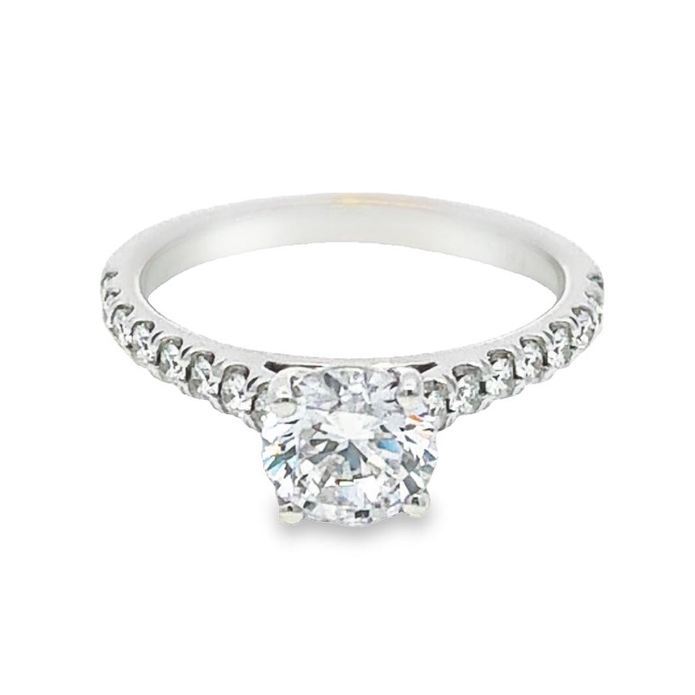 Romanza 14K White Gold Diamond Semi Mount Ring