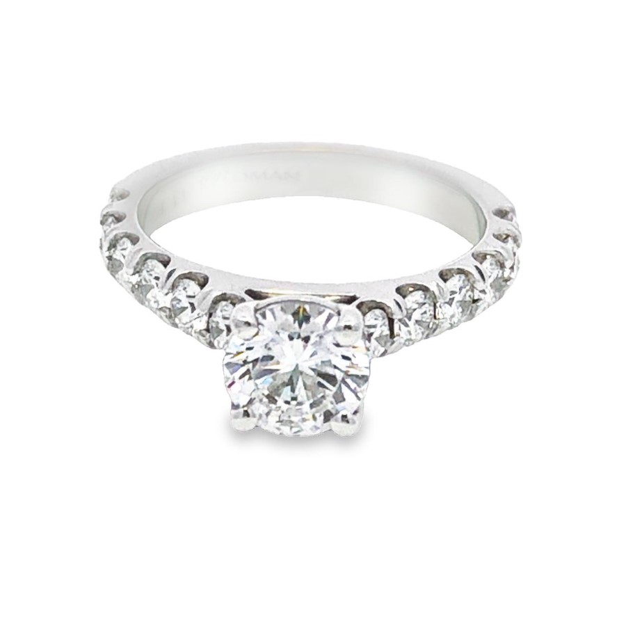 Romanza 14K White Gold Diamond Semi Mount Ring