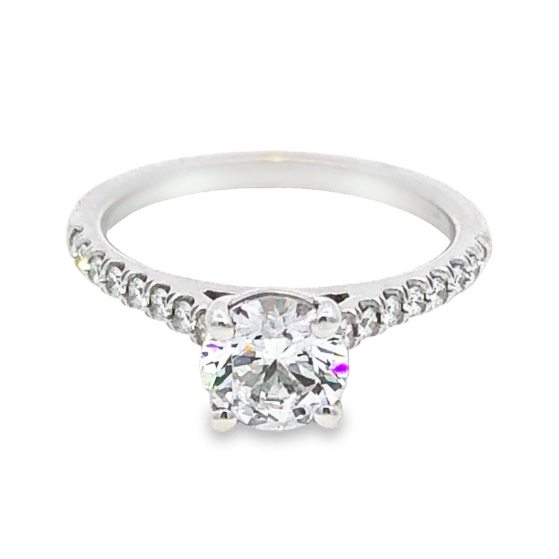 Romanza 14K White Gold Diamond Semi Mount Ring