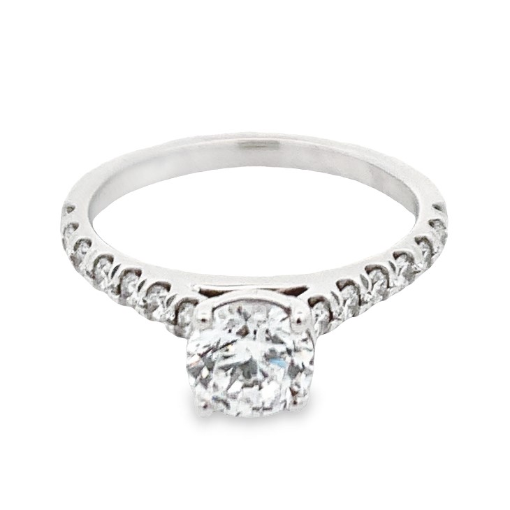 Romanza 14K White Gold Diamond Semi Mount Ring