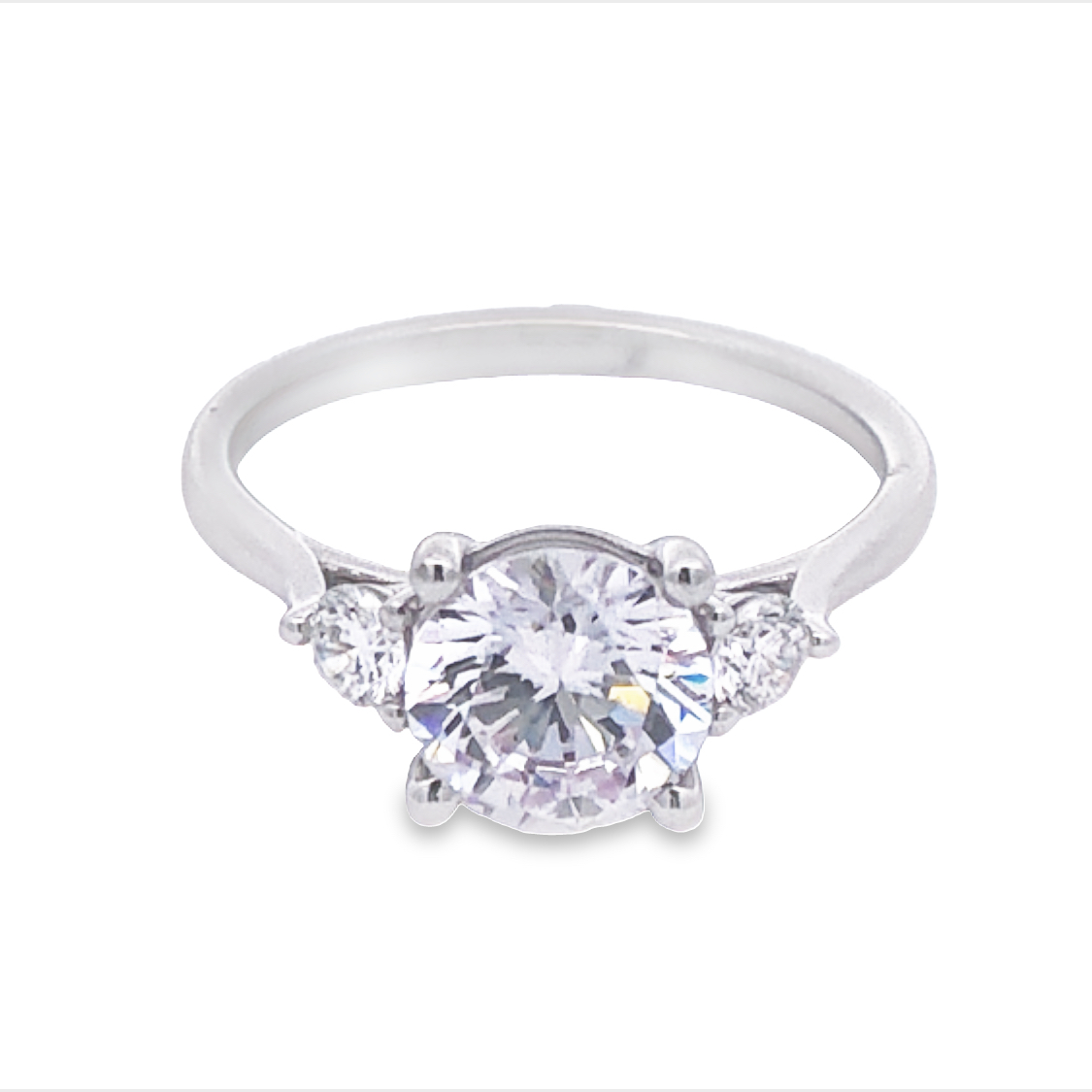 14K White Gold Diamond Semi Mount Ring