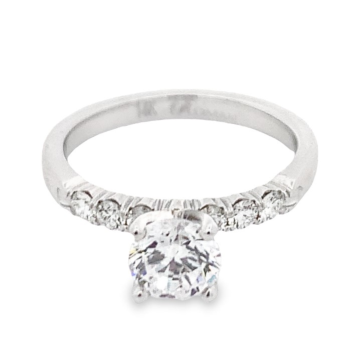 Romanza 14K White Gold Diamond Semi Mount Ring