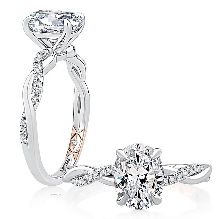 A.Jaffe 14K White Gold Diamond Semi-Mount