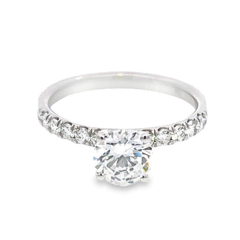Romanza 14K White Gold Diamond Semi Mount Ring