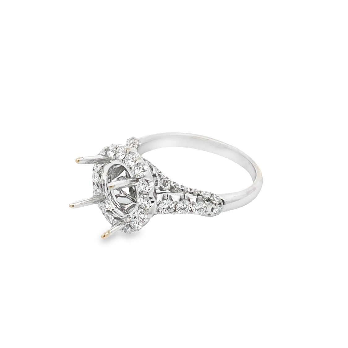 18K White Gold Diamond Semi-Mount Ring