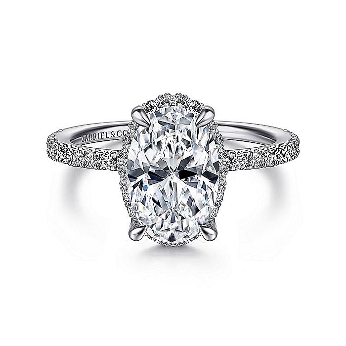Gabriel & Co 14K White Gold Diamond Semi Mount