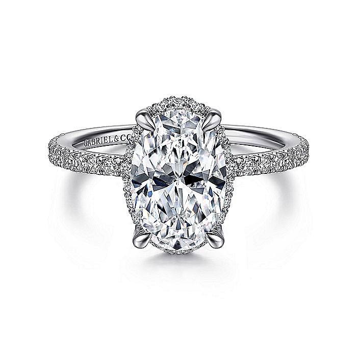 Gabriel & Co 14K White Gold Diamond Semi Mount