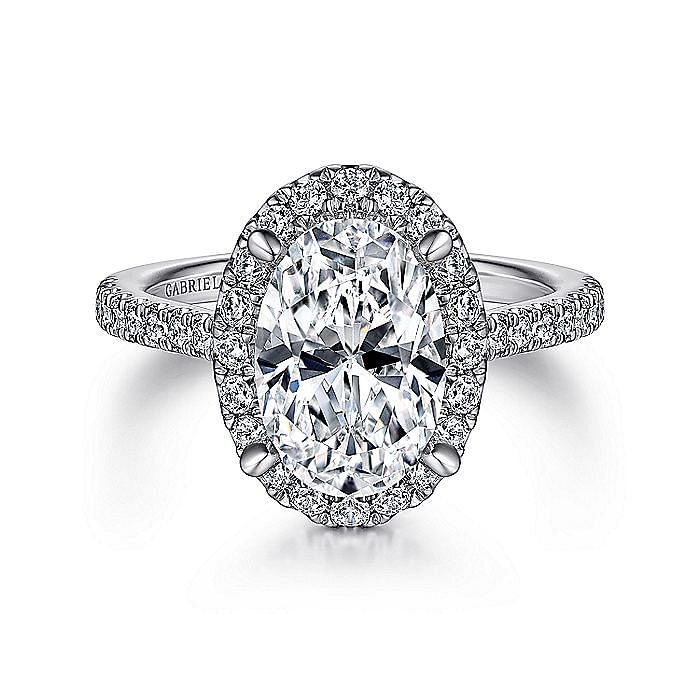 Gabriel & Co. 14K White Gold Diamond Semi Mount
