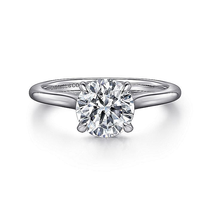 Gabriel & Co.14K White Gold Diamond Semi-Mount Ring