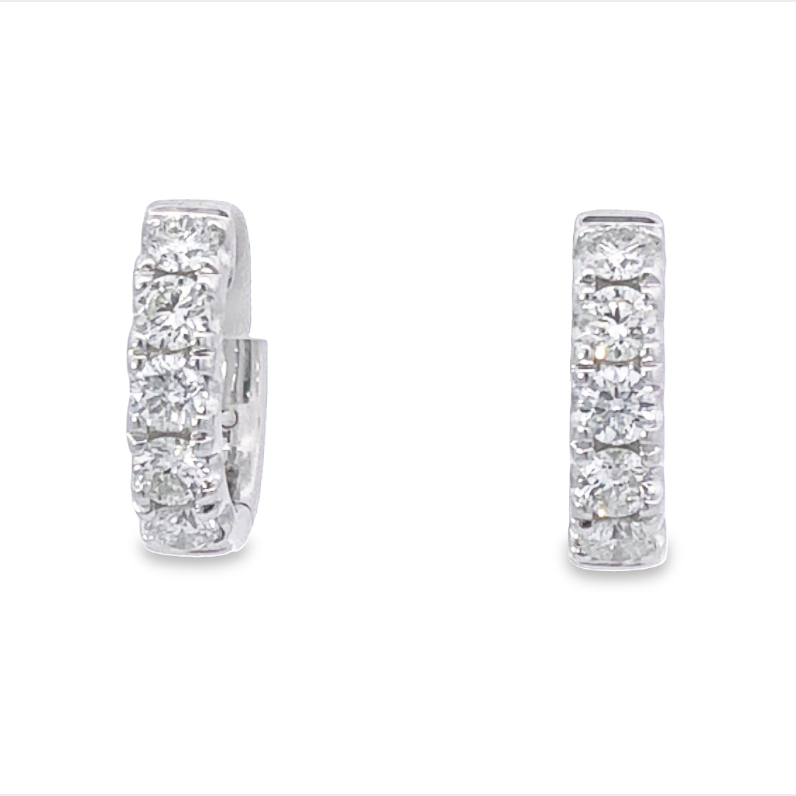 14K White Gold Diamond Earrings