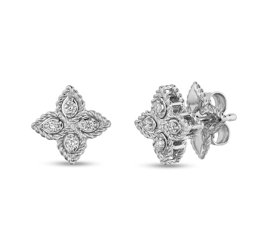 Roberto coin white gold best sale earrings