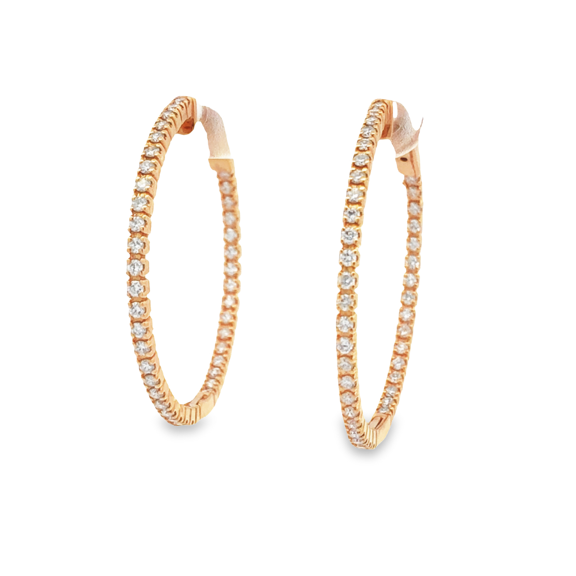 18K Rose Gold Hoop Earrings