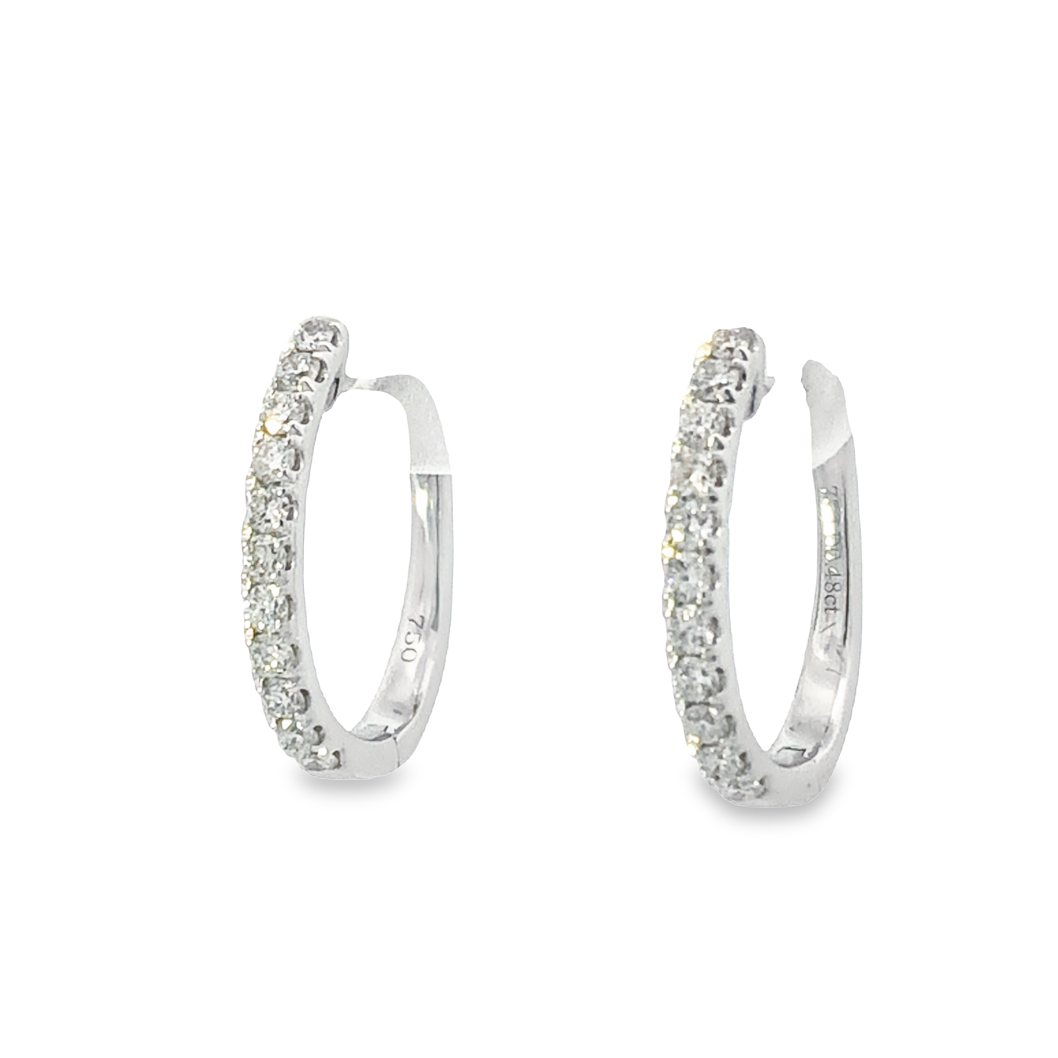 18K White Gold Diamond Earrings