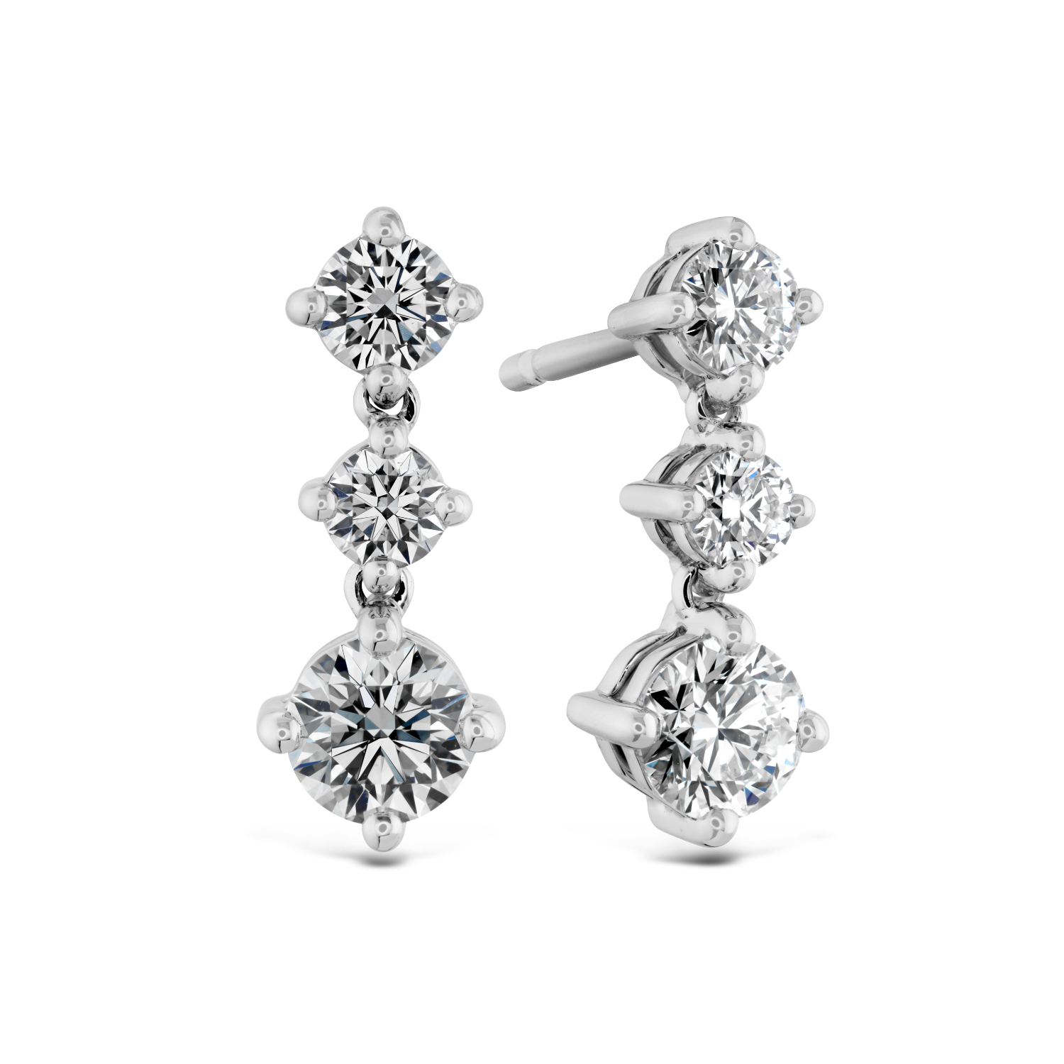 Hearts on Fire 18K White Gold Cascade Mini Drop Earrings