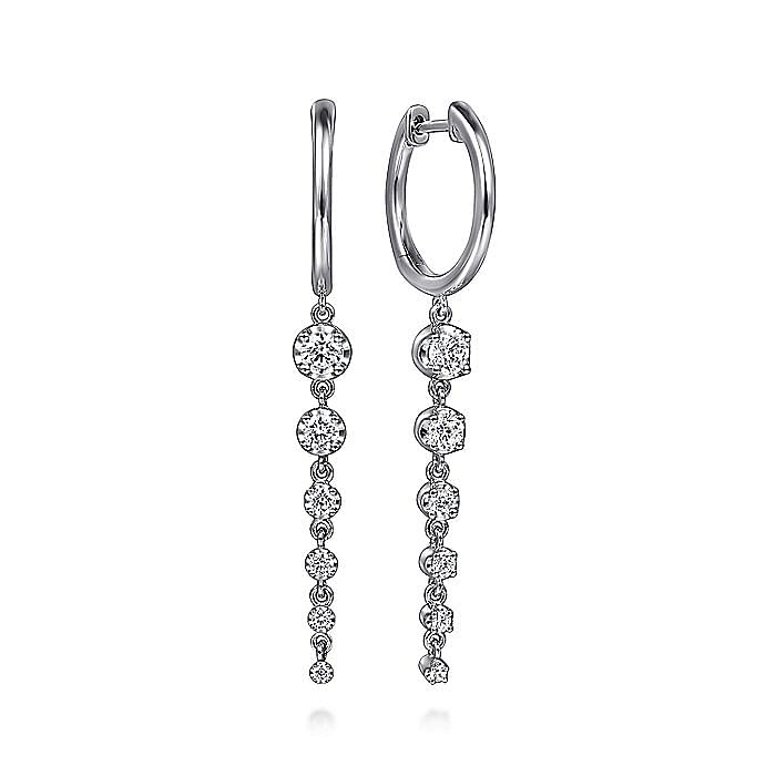 Gabriel & Co. 14K White Gold Diamond Drop Earrings