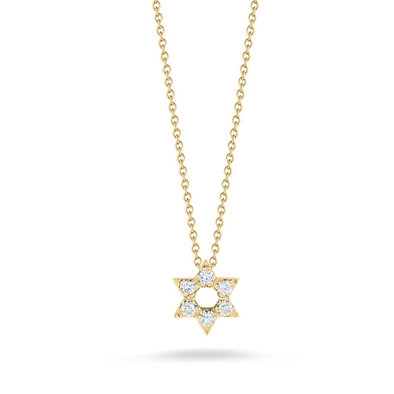 Roberto Coin 18K Yellow Gold Star of David with Round Diamonds 0.12 Tcw G-H SI