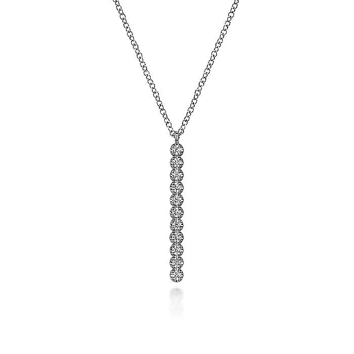 Gabriel & Co. 14K White Gold Diamond Vertical Bar Pendant