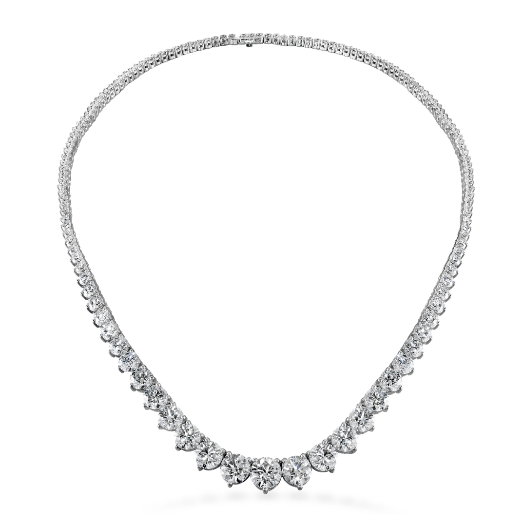 Hearts on Fire 18K White Gold Temptation Three-Prong Diamond Necklace