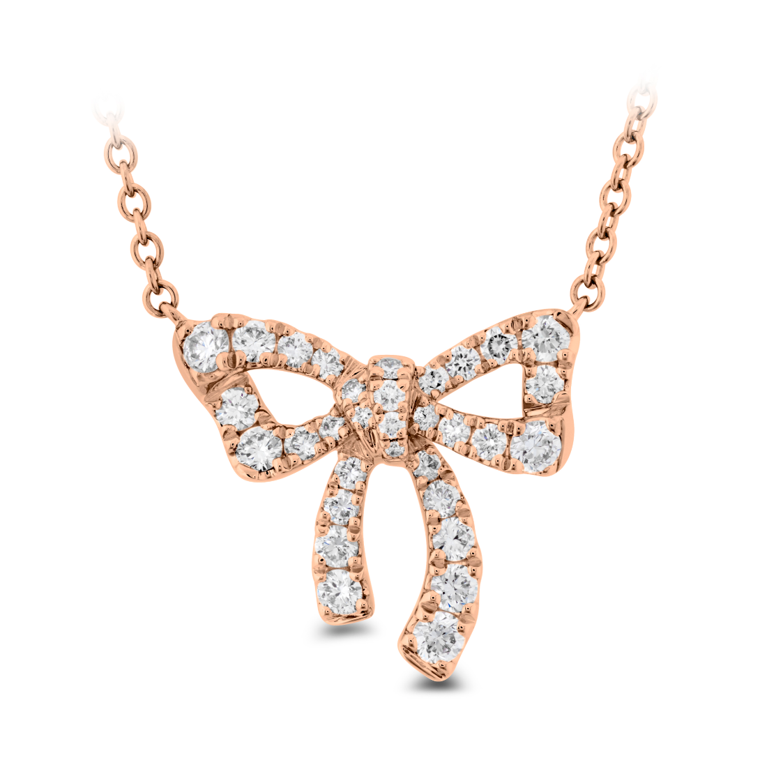 Memoire 18K Rose Gold Presence Bow Tie Necklace