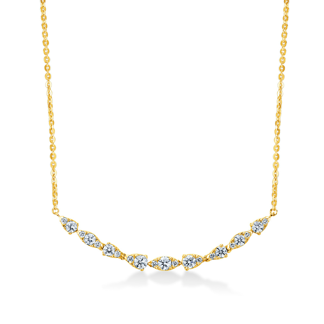 Hearts on Fire 18K Yellow Gold Aerial Dewdrop Necklace - Small - with 21 Round Diamonds 0.51 Tcw G-H VS-SI