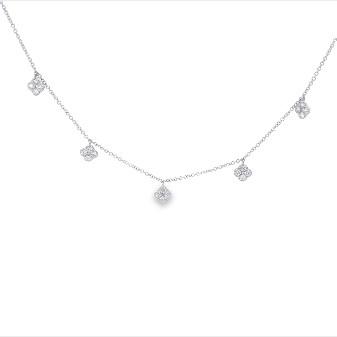 14K White Gold Diamond Necklace