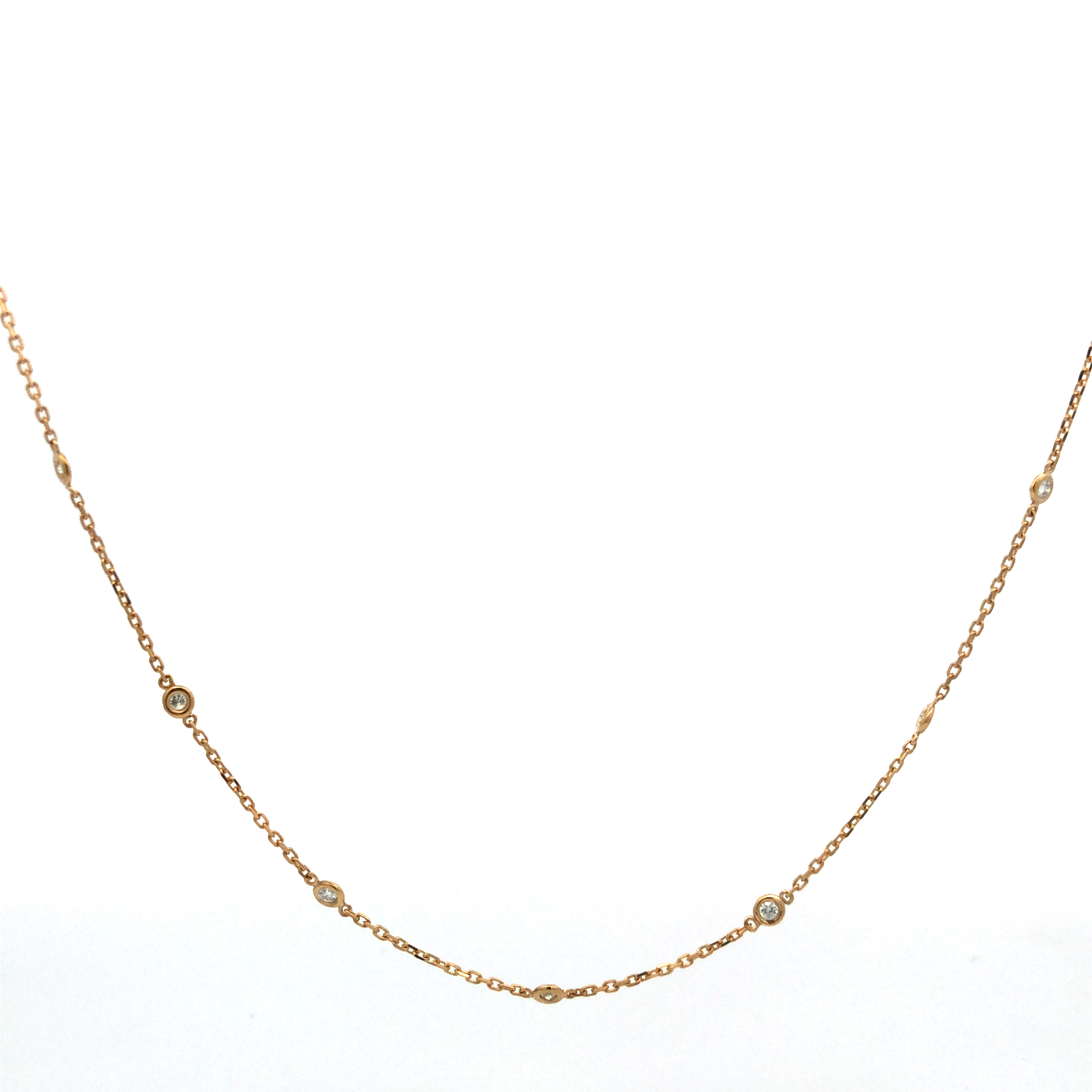 14K Yellow Gold Diamonds By The Yard Necklace 20