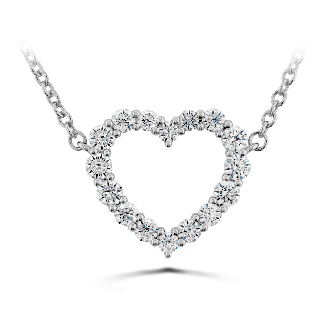 Hearts on Fire 18K White Gold Signature Heart Pendant Necklace