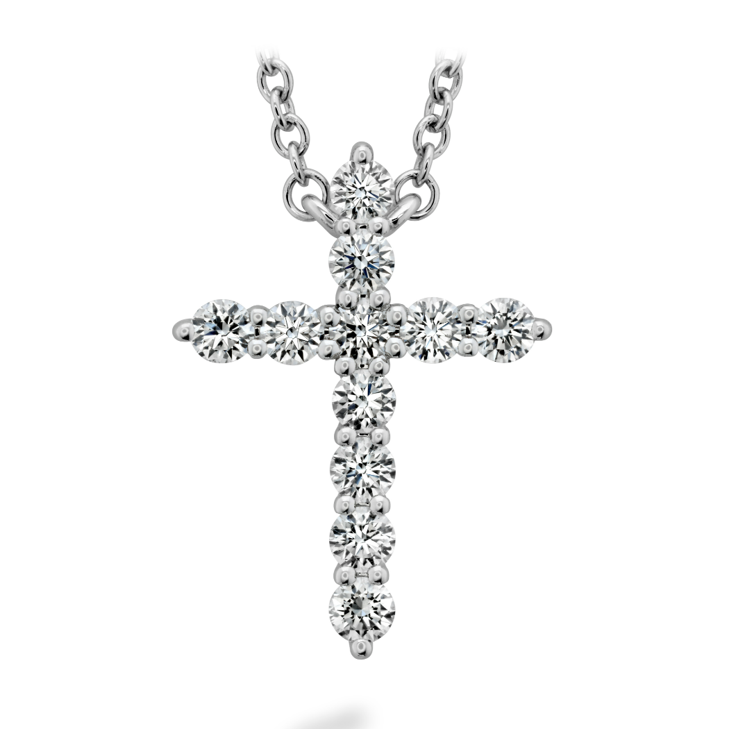 Hearts on Fire Signature Cross Medium with 11 Round Diamonds 0.32 Tcw G-H VS-SI