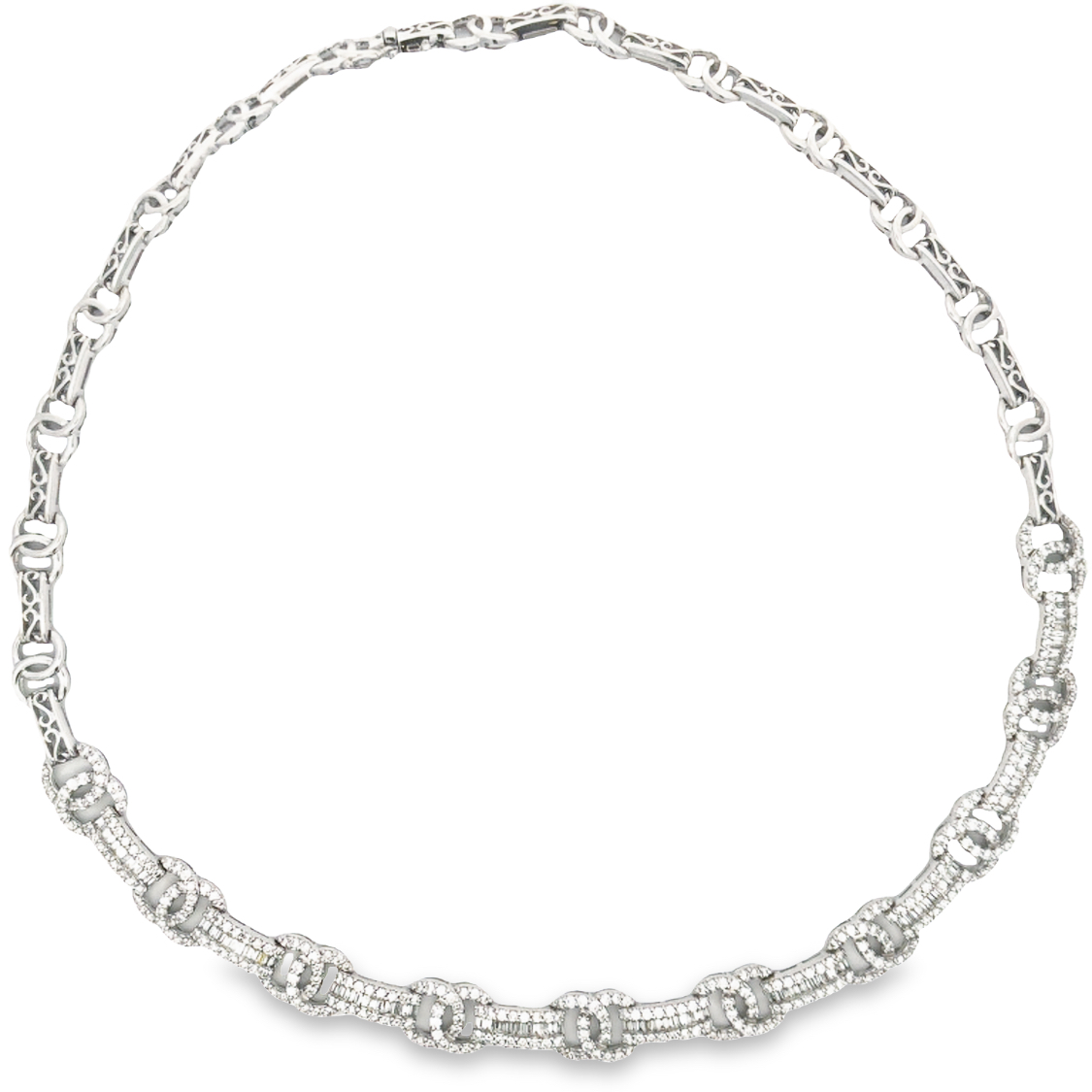 18K White Gold Diamond Necklace